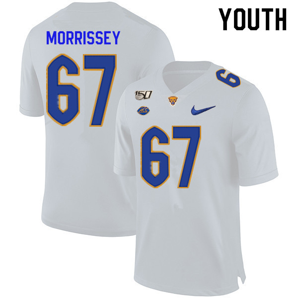 2019 Youth #67 Jimmy Morrissey Pitt Panthers College Football Jerseys Sale-White